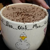 Hot chocolate  at Holy Cow in Edinburgh
