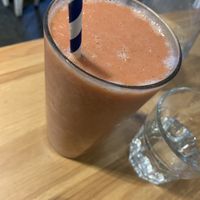 Ginger and orange smoothie  at Holy Cow in Edinburgh