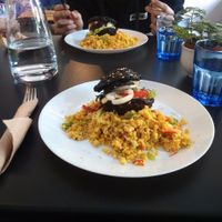 Mushroom ,,burgers'' in teryiaki sauce at Lime Bistro in Athens