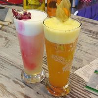 extraordinary homemade, no-sugar lemonades!   at Lime Bistro in Athens