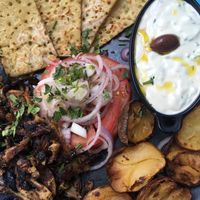 Mushroom gyros  at Lime Bistro in Athens