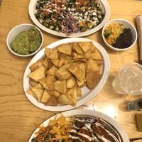 Big portion of chips with our guac at Tumerico in Tucson