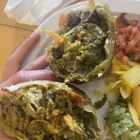 Inside of the burrito! at Tumerico in Tucson