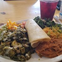 Ropa Vieja with sweet hibiscus tea at Tumerico in Tucson
