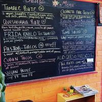 Menu  at Tumerico in Tucson