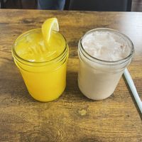 Turmerico Lemonade and Turmerico Horchata  at Tumerico in Tucson