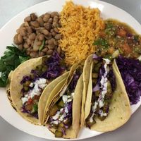 Incredibly delicious eggplant tacos  at Tumerico in Tucson