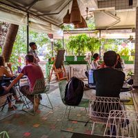 Outdoor seating at The Village Shop at The Village Shop in Mumbai
