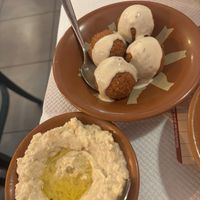 Moutabal et falafels   at Layali 24 in Le Mans