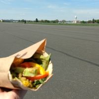 Wrap with Tempelhofer Feld in the background  at Board'Eau in Berlin