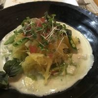 Butternut squash spaghetti with coconut cream sauce and assorted vegetables at JO2 in Kapaa