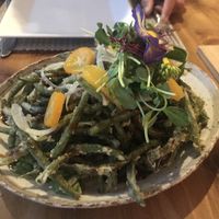 Tempura green beans (and yes the batter is vegan!) at JO2 in Kapaa