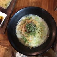 Spaghetti noodle with green curry  at JO2 in Kapaa