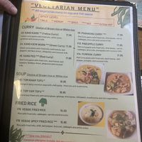 About two and a half pages of vegetarian options, that all exclude egg and fish sauce, making many (if not all) vegan  at MyThai in Anchorage