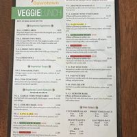 Veg lunch menu at MyThai in Anchorage