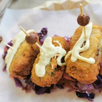 Potatoes and mushrooms croquettes at La Vegana in Sevilla