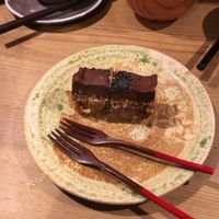 Vegan chocolate cake at Megumi in Osaka