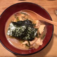 Vegan miso soup  at Megumi in Osaka