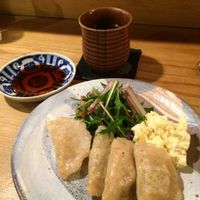 I dont think the gyoza is delicious, gyoza skin too thick and  plain taste  at Megumi in Osaka