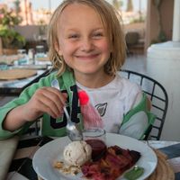 Pear dessert at NOMAD in Marrakech