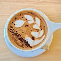 Mocha with almond milk at The Origin in Christchurch