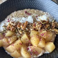 Apple cinnamon porridge, amazing!  at The Origin in Christchurch
