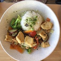 Thai green curry at The Origin in Christchurch