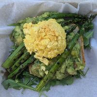 California Avo Toast with a JUST egg at Citizen Eatery in Austin