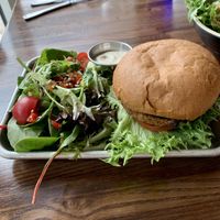 Imposter Burger with Side Salad  at Citizen Eatery in Austin