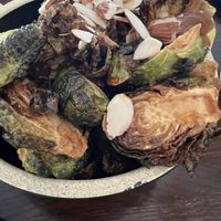 Tamari Brussels with carmelized onions… best thing we had.  at Citizen Eatery in Austin