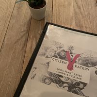 Menu! And cute seating😄#Veganuary at Citizen Eatery in Austin