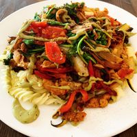 Chik’n Avocado Pasta at Citizen Eatery in Austin