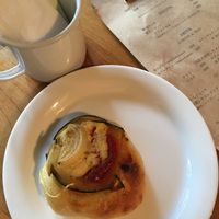 Pumpkin tomato cheese bread at Apelila in Kyoto