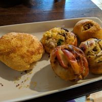 Assorted goods warmed to eat in at Apelila in Kyoto