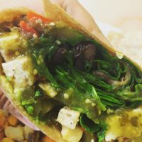 Simple yet tasty breakfast burrito  at Abeja's House Cafe in Asheville