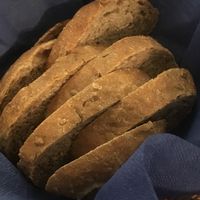 Homemade bread at Un'Altra Idea in Bologna