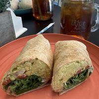 Chickpea Avo wrap  at Living Vine Organic Cafe in Fort Myers