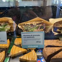 The one vegan sandwich they have. Price $7.77. at Espresso House - Vesterbrogade in Copenhagen