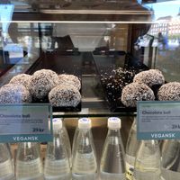 Vegan chocolate ball $4.60. at Espresso House - Vesterbrogade in Copenhagen