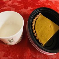 Squash pie and coconut cream  at True Food Kitchen in Pasadena