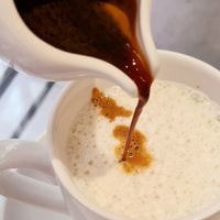 Caffè e latte at Pappare' in Bologna