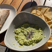 The vegan burrito & nachos with guacamole 🥑  at Pappare' in Bologna