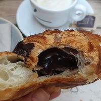 Very chocolaty chocolate croissant at Pappare' in Bologna