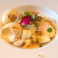 Vacherin with passionfruit sorbet at Cafe Sydney in Sydney