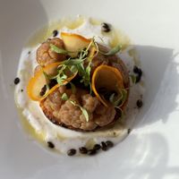 Tandori spiced butternut, pickled cauliflower, persimmon, coconut yogurt   at Cafe Sydney in Sydney
