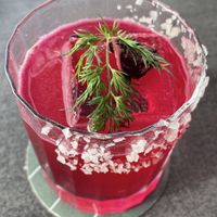 Purple rain   at Cafe Sydney in Sydney