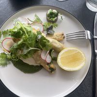 Tempura Zucchini Flower  at Cafe Sydney in Sydney