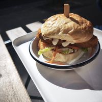 Crispy teriaki burger at Season Square in Paris