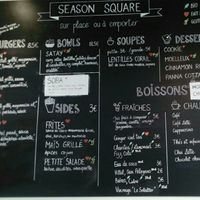 Menu at Season Square in Paris