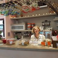 lovely owner cook at Melikrini in Athens